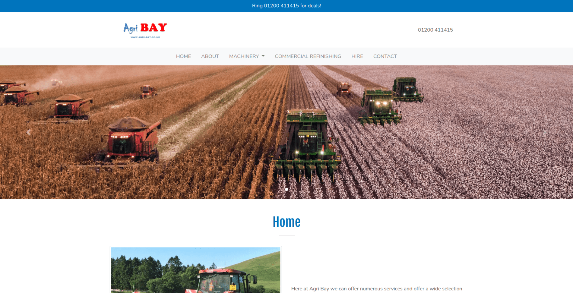 Agri Bay - Website design client